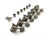 Conjunto de cabeça de máquina para guitarra elétrica/Sistemas mecânicos 6L para guitarra elétrica Gotoh SD91-05M Aged Tuners 6L N 