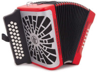 Concertina Hohner Compadre GCF Red Silver Grill 