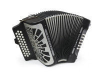 Concertina Hohner  Compadre Preta GCF Silver Grill