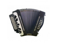 Concertina Hohner  EL REY DEL VALLENATO GCF PRETO GRELHA DE PRATA