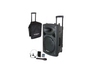 Colunas Amplificadas/Sistemas Portáteis com Bateria Ibiza PORT12UHF-BT 