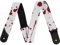  Correia para guitarra / baixo/Correia de nylon Jackson  Splatter Strap White and Red, 2
