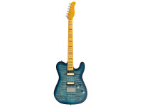  Guitarra elétrica/Guitarras formato T Larry Carlton T7 FM Transparent Blue New Gen