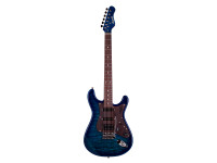  Guitarra elétrica/Guitarras formato ST Magneto U-One Sonnet Modern US-2300 See Thru Blue Quilt with Gig Bag 