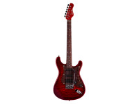  Guitarra elétrica/Guitarras formato ST Magneto U-One Sonnet Modern US-2300 See Thru Red Quilt with Gig Bag 