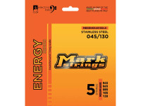 Jogo de cordas .045 para baixo elétrico de 5 cordas Markbass  Energy 5 045-130