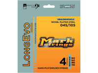 Jogo de cordas .045 para baixo elétrico de 4 cordas Markbass  Longevo NS 4 045-105
