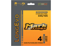 Jogo de cordas .045 para baixo elétrico de 4 cordas Markbass  Longevo SS 4 045-105