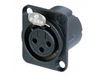 Fichas XLR de 3 polos (macho e fêmea) Neutrik  NC3 FD-LX-B 