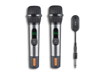 Microfone sem fios/Microfones para sistema sem fios NGS  Microfones Wireless NGS Singer Star Duo Preto
