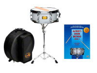 Tarola de 14/Tarola Proel Tamburo Pack TB Dave Black Student Signature Snare Drum Silver