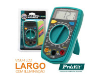 Multímetro Digital/Ferramentas de mão  PROSKIT   Multímetro Digital 3½ Dígitos Retroiluminado
