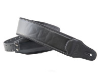  Correia para guitarra ou baixo/Correia de couro RightOn  Correia Bassman Smooth Preta 070