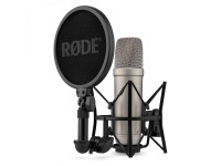  Microfone de estúdio condensador /Microfone de membrana grande Rode  NT1 5th Gen Silver Microfone de Estúdio Condensador