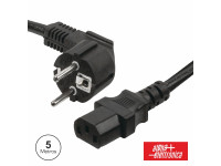 Cabo de alimentação/Cabos para efeitos/Alimentação Schuko   Cabo Alimentação Macho 3P / IEC C13 Fêmea 5m Preto