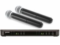 Microfone sem fios/Sistema sem fios com microfone de mão Shure BLX288/SM58 