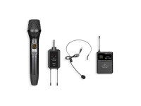 Sistema sem fio com microfone de mão dinâmico/Sistema sem fios com microfone de mão Soundsation U16HP-A1 Pocketmic