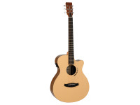 Guitarra Acústica Electrificada/Guitarra Acústica Tanglewood TM4CE Eletroacústica Metropolitan Super Folk Koa 