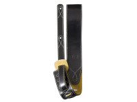  Correia de couro para guitarra e baixo/Correia de couro TGI Guitar Strap Black Leather with Suede Back