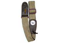 Correia para guitarra / baixo/Outras Correias TGI Guitar Strap Woven Beige Denim Purple Buckle 