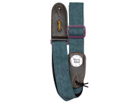  Correia para guitarra / baixo/Outras Correias TGI Guitar Strap Woven Green Denim Purple Buckle