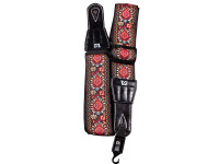 Correia para guitarra / baixo/Outras Correias TGI Strap Woven Cotton Persian Stitch Red