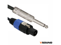 Cabos de coluna VSOUND  Cabo Pro Speakon 2p Macho / Jack 6.35mm Macho 10m