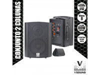 Colunas Amplificadas VSOUND  Conjunto 2 Colunas 5