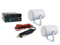 Sistema de Som Amplificado/Altifalante para Instalações VSOUND  Sistema de Som Amplificado 50W 220V/12V FM/BT/USB/SD