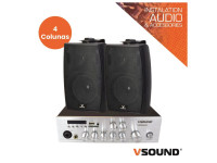 Altifalante para instalação/Altifalante para Instalações VSOUND Sistema de Sonorização 120W 12/220V 100V 80m2 